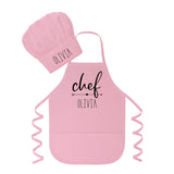 Personalized Kids Apron and hat set - Heart & Arrows