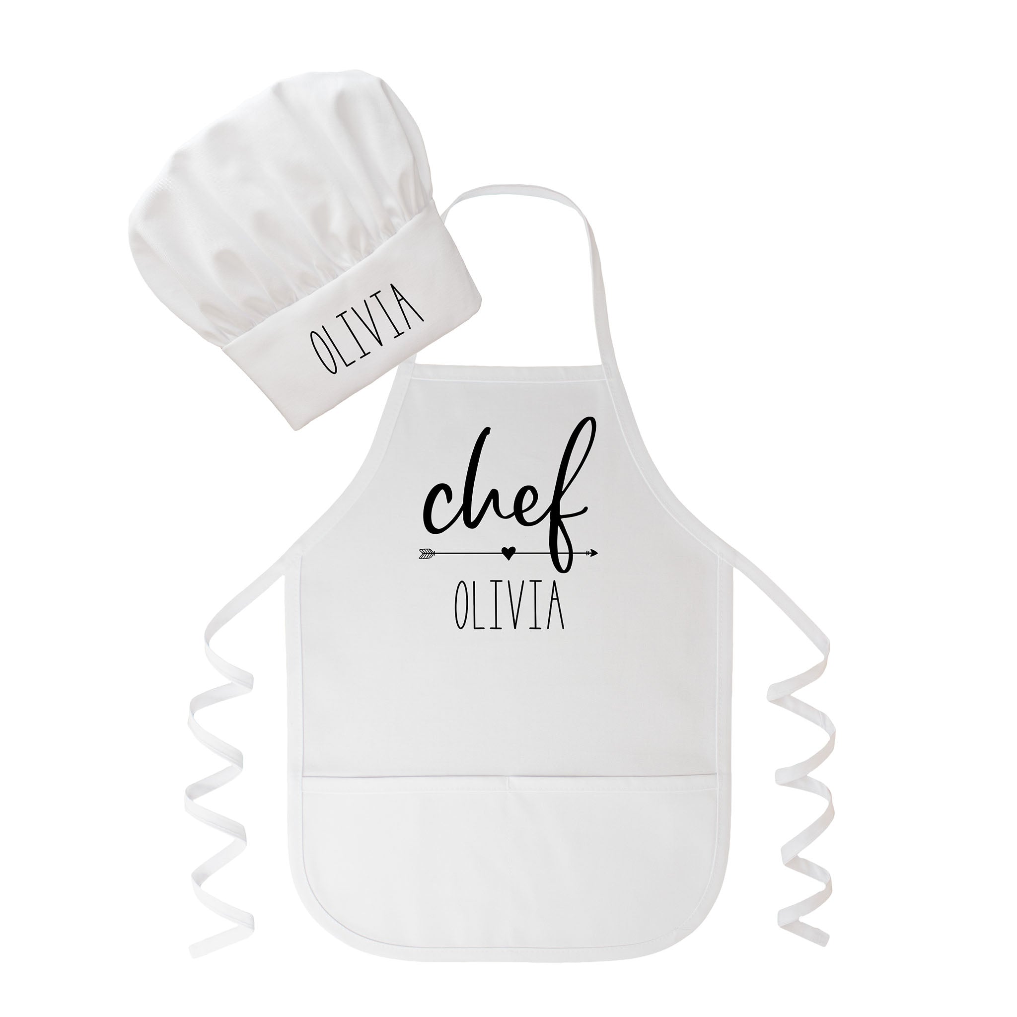 Leaf & Heart Personalized Chef Aprons for Toddlers, Kids and Adults